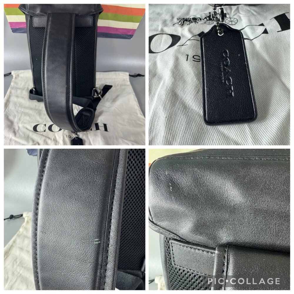 NWOT Authentic Coach # 2944 Black Leather Ranger Mini Pack - Picture 12 of 15